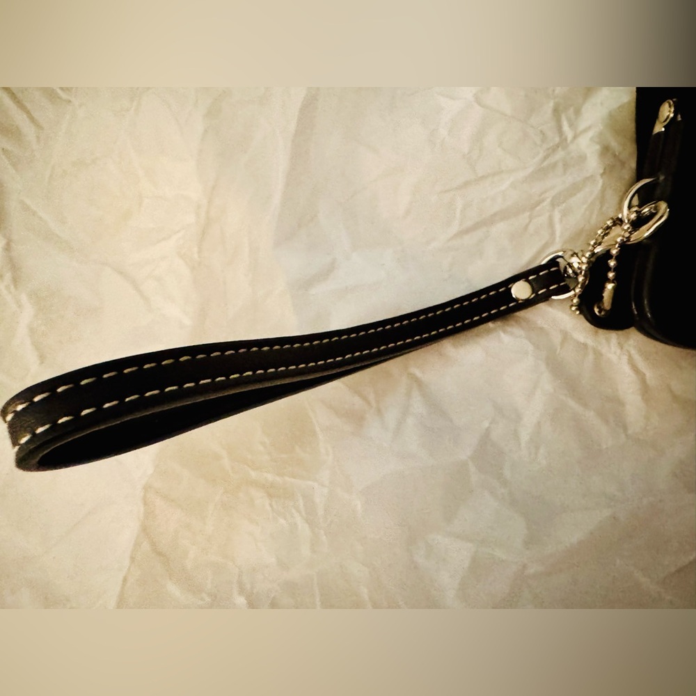 Coach rare vintage Y2K Soho Kisslock Wristlet signature jacquard leather - Picture 15 of 17